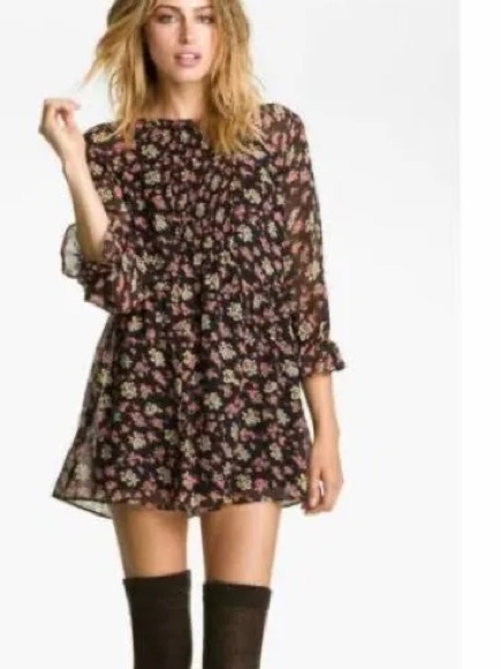 Free People Doll Pants Black mini dress 0